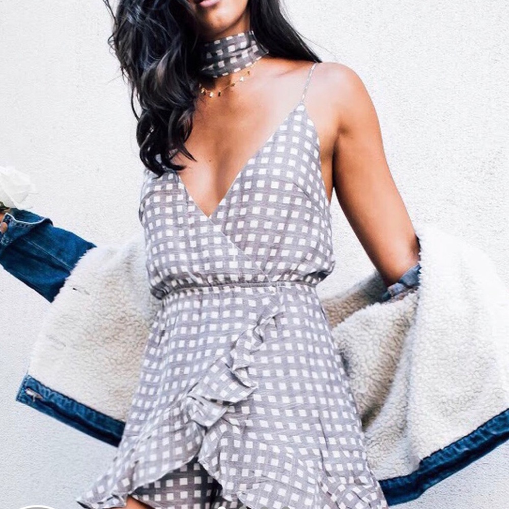 Sabo skirt play suit with neck tie